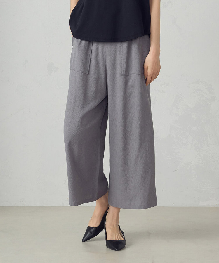 麻調スラブワイドパンツ（38-52PK60-205）｜COMME CA MODELS