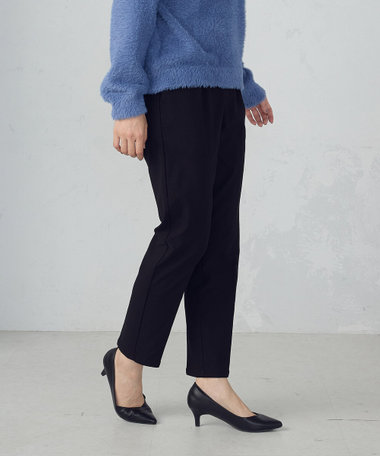 【美しいベーシックパンツ】裏起毛 カルゼ テーパードパンツ