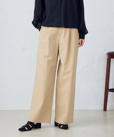 【美しいベーシックパンツ】裏メッシュ チノパンツ