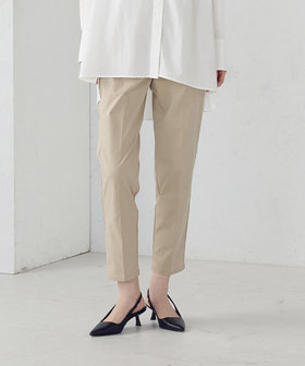 美しいベーシックパンツ】ストレッチツイル テーパードパンツ（38