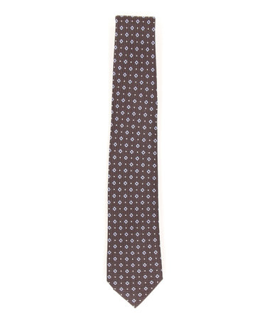 【シルク100％】小紋 スクエア ネクタイ