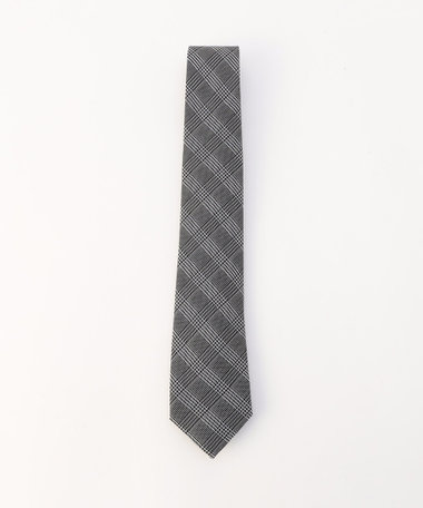 【シルク100％】グレンチェック柄 ネクタイ