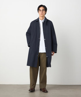 コットンナイロンストレッチ ステンカラーコート（47-17MO02-206