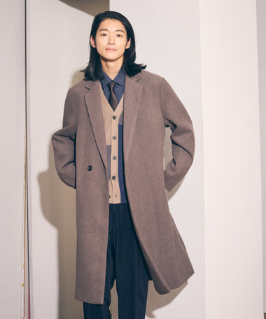 【美品✨】コムサデモード ツイード ベルテッドコート ロング メンズ 茶系 M ジャケット・コート｜ステンカラーコート一覧1ページ目｜公式