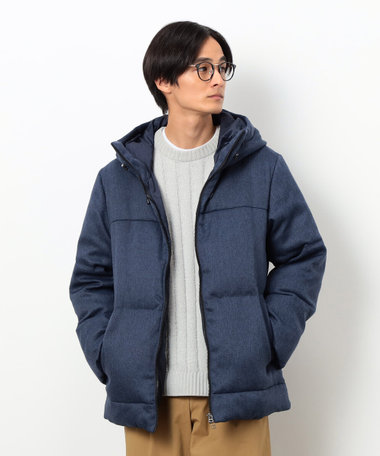 ダイヤカットドビー ダウン フード ブルゾン