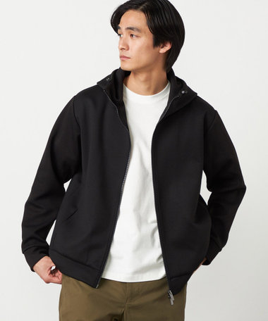 ヘリンボーンコンビ フーデッドブルゾン