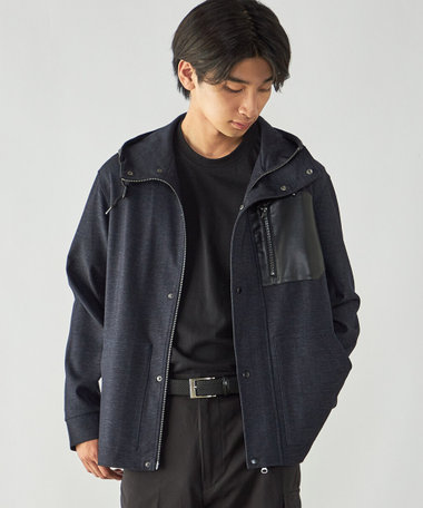 デニムライク ストレッチ デッキブルゾン