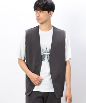 セットアップ対応】綿混ダンボールニット ジレ(47-24VK02-205 セットアップ対応】綿混ダンボールニット ジレ(47-24VK02-205