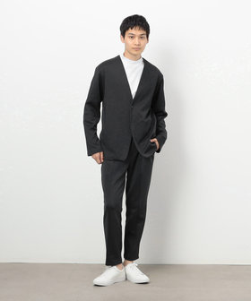 【5】iCB ♡ ノーカラー セットアップ スーツ ✨️美品✨ ICB セットアップ スーツ ノーカラー ネイビー