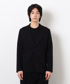 新品★コムサ　メン　グレー ノーカラージャケット スエード風 新品☆コムサ メン グレー ノーカラージャケット スエード風