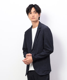 セットアップ対応】デニムライクストレッチ テーラードジャケット（47