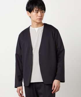 【セットアップ対応】ダンボールニット ノーカラージャケット