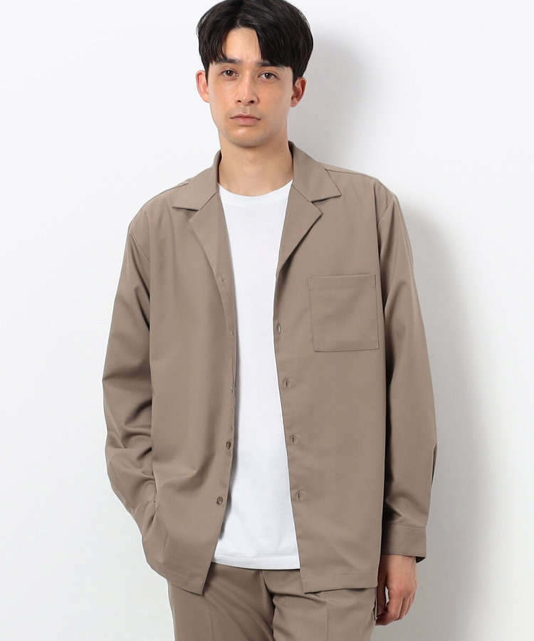 ファンクショナル ストレッチツイル オープンカラーシャツ（47