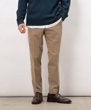 【スマートベーシックパンツ】ストレッチツイル 両面起毛 テーパードスラックス