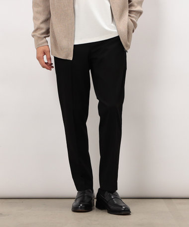 【スマートベーシックパンツ】ストレッチツイル 両面起毛 テーパードスラックス