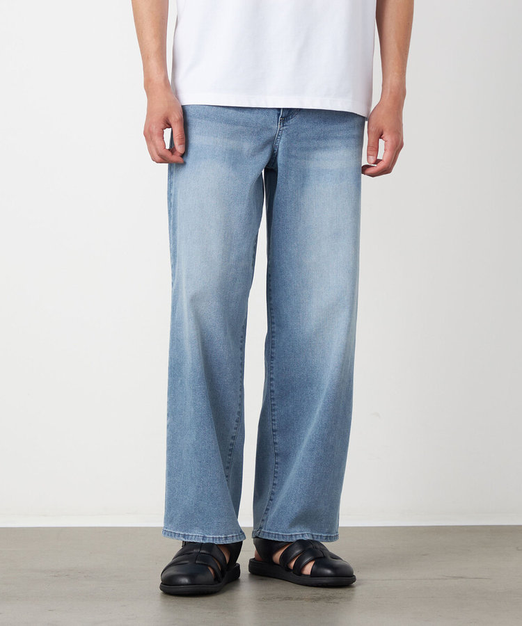 8.5OZ デニム ワイドテーパードパンツ