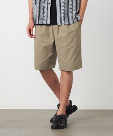 ポリエステルツイル ワンタックショートパンツ