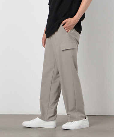 ウールライク セミワイド カーゴパンツ