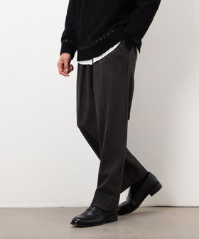 セットアップ対応】ジャージー ツイード リラックス ワイドパンツ（47