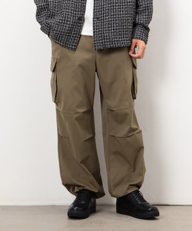 ポリエステルツイル ワイドシルエット カーゴパンツ（47-56PM29-205
