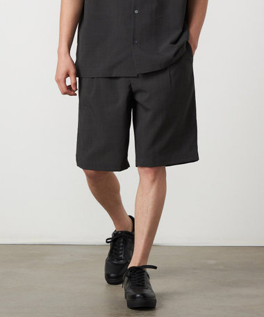 【吸水速乾】リネンライクポリエステル ショートパンツ