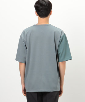 カラーブロック パッチワーク クルーネックTシャツ（47-60TG23