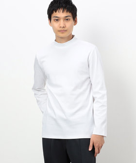 コットンスムース モックネックTシャツ （長袖）（47-60TI08-204