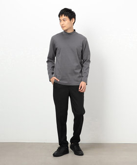コットンスムース モックネックTシャツ （長袖）（47-60TI08-204