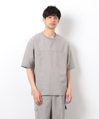 【セットアップ対応】リネンライク ポリエステル 布帛Tシャツ