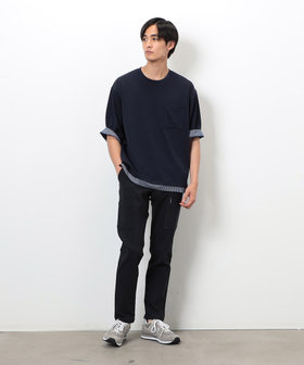 ストレッチポンチ×ストライプコンビTシャツ（47-60TK43-205