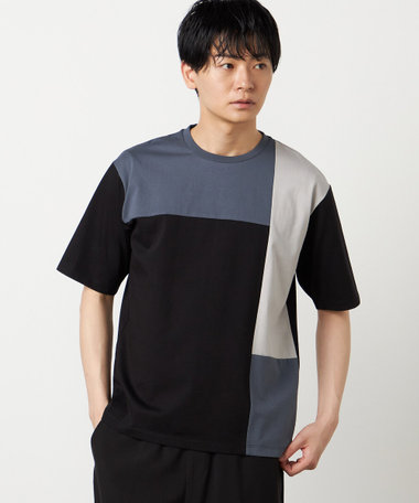 【接触冷感】USAコットン ブロッキングTシャツ