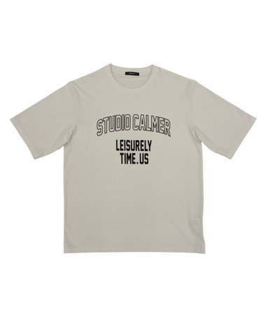 シルケット天竺 ロゴプリントTシャツ