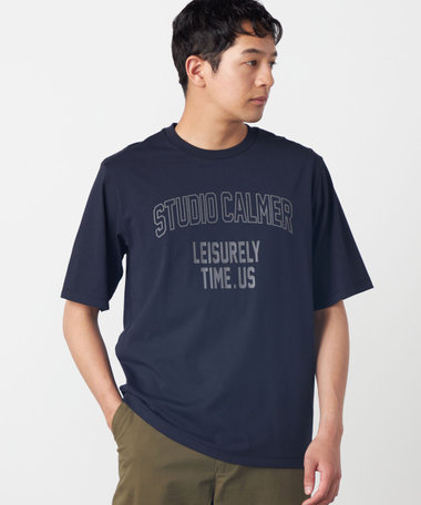 シルケット天竺 ロゴプリントTシャツ