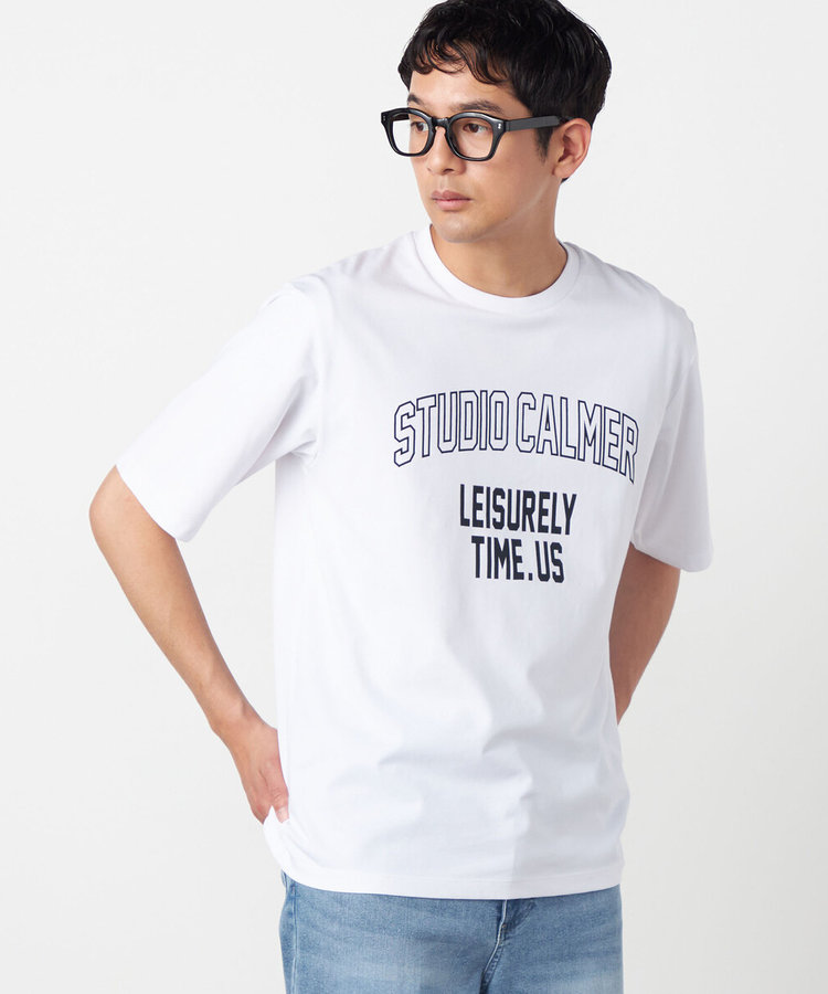 シルケット天竺 ロゴプリントTシャツ