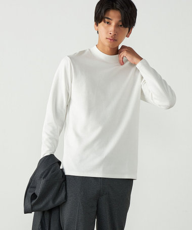【抗菌・防汚加工】モックネックTシャツ