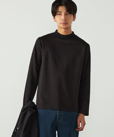 【抗菌・防汚加工】モックネックTシャツ