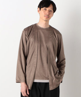 フェイクスエード ロング カーディガン（47-67CG01-204）｜COMME