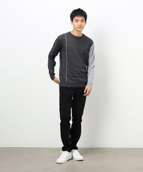 ハイゲージ ステッチデザインニット （長袖）（47-71KI02-204