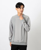 ダンボールニット×ニット コンビプルオーバー（47-71KK05-205