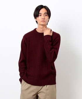 両畦編み ハーフジップ プルオーバーニット（47-71KI10-204