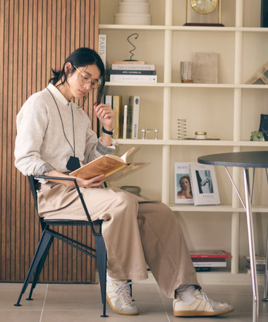 エアリーメランジ ガンジーデザインニット