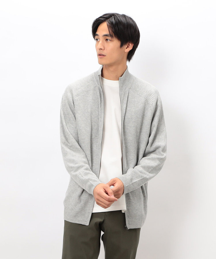 日本の色 リブZIPカーディガン（47-72KM03-205）｜コムサイズム