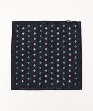 配色ドット柄 タオルハンカチ