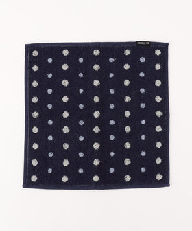 配色リズムドット柄 タオルハンカチ