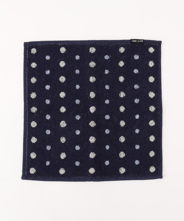 配色リズムドット柄 タオルハンカチ