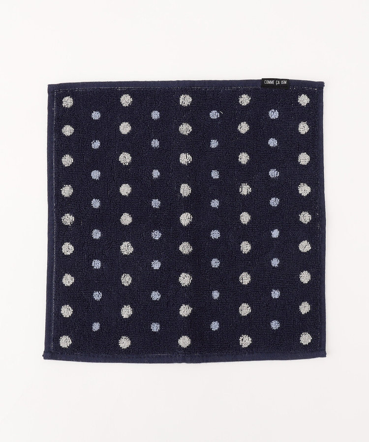 配色リズムドット柄 タオルハンカチ