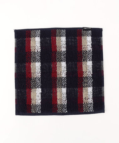 カラーブロックチェック柄 タオルハンカチ