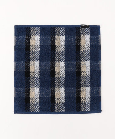 カラーブロックチェック柄 タオルハンカチ