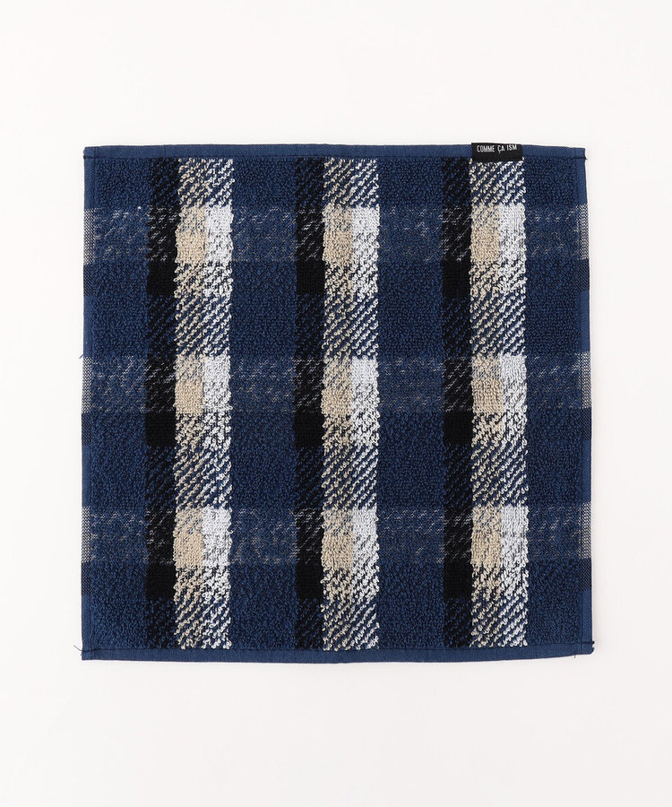 カラーブロックチェック柄 タオルハンカチ