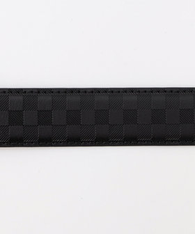 リバーシブル】 市松大柄 サフィアーノ型押し ベルト（47-87YI07